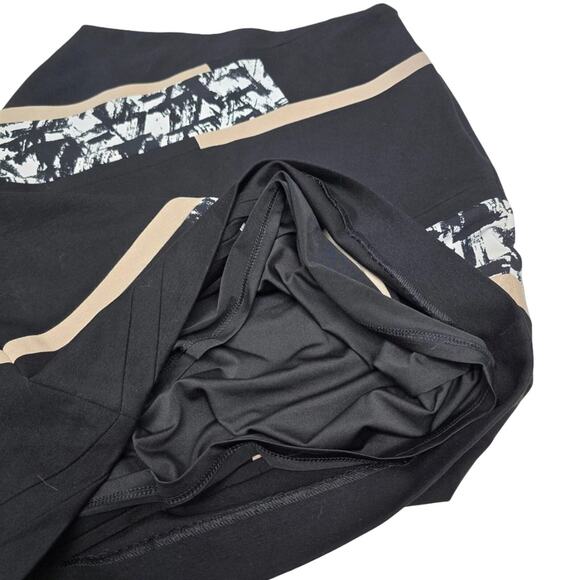 White House Black Market WHBM Pencil Skirt Size 2 Black White Tan Colorblock - Picture 7 of 11